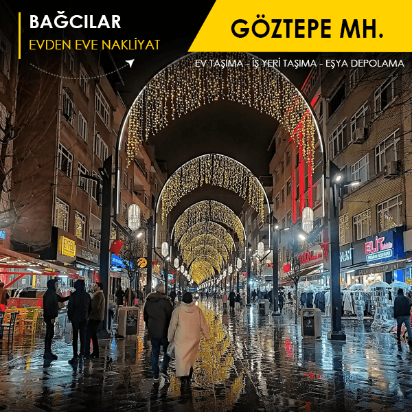 Göztepe Mahallesinde eşyalarınız düzenle taşınır.